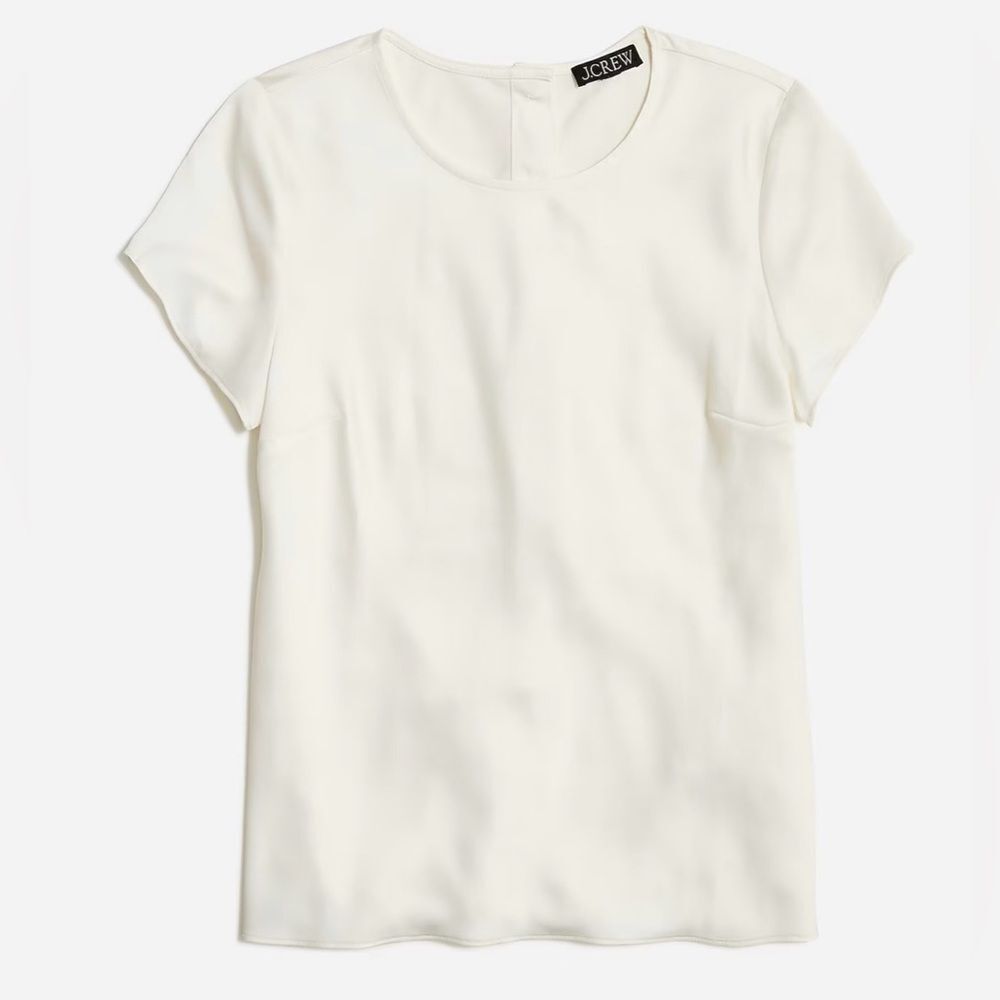 J.Crew Short-sleeve button-back top in everyday crepe NWT Size XS